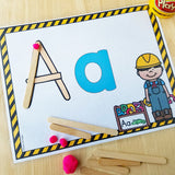 Construction Theme Alphabet Mats