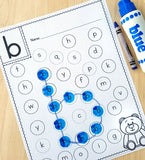 Lowercase Letter Dot Dabber Worksheets