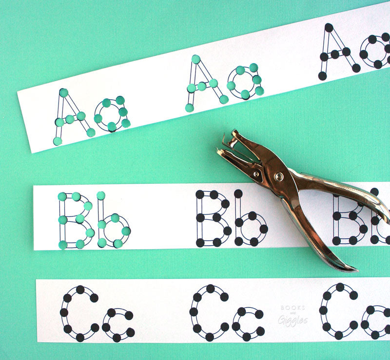 FREE Alphabet Hole Punch - a Free Printable Hole Punch Activities