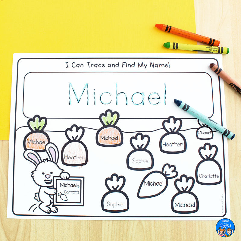 April Name Practice Worksheets and Activities – Books and Giggles