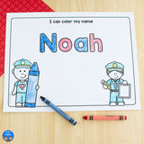 Community Helpers Name Practice Worksheets and Activities
