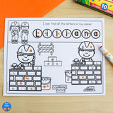 Construction Name Practice Worksheets and Activities