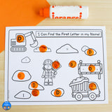 Construction Name Practice Worksheets and Activities