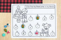 December Name Practice Worksheets and Activities