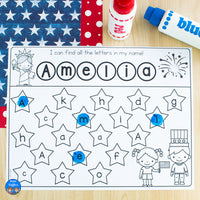 July Name Practice Worksheets and Activities