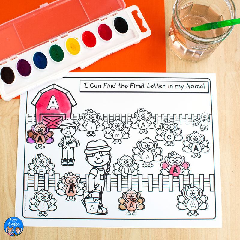 November Name Practice Worksheets and Activities – Books and Giggles