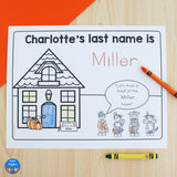 October Name Practice Worksheets and Activities