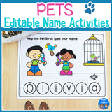 Pets Name Practice Worksheets and Activities