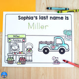 September Name Practice Worksheets and Activities