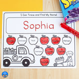 September Name Practice Worksheets and Activities