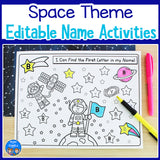 Space Name Practice Worksheets and Activities