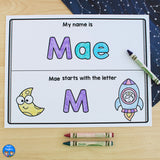 Space Name Practice Worksheets and Activities