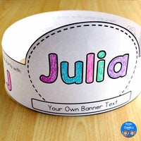 Editable Name Crowns with Letter Sounds