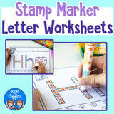Letter Recognition Worksheets for Stamp Markers