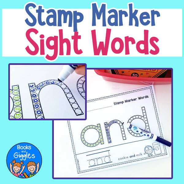 Pre-Primer Sight Word Worksheets for Stamp Markers